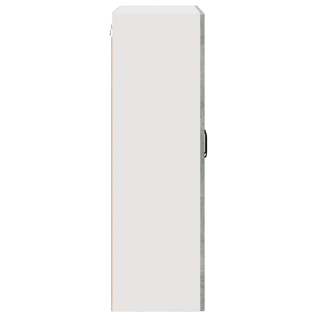 Wandglas-Schrank PORTO Beton Grau 80 x 31 x 100 cm