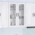 Wandglas-Schrank PORTO Hochglanz Weiß 80 x 31 x 100 cm