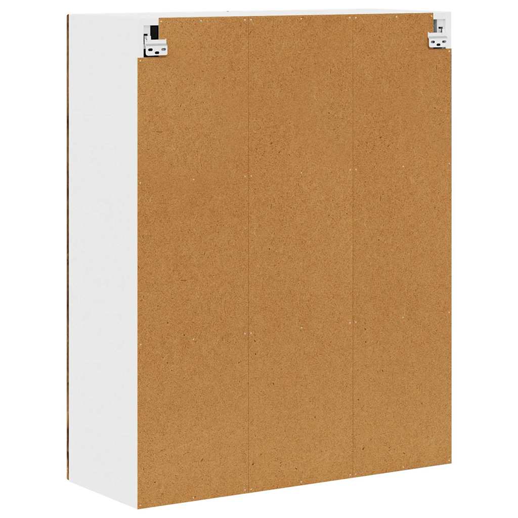 Wandglas-Schrank PORTO Geräucherte Eiche 80 x 31 x 100 cm