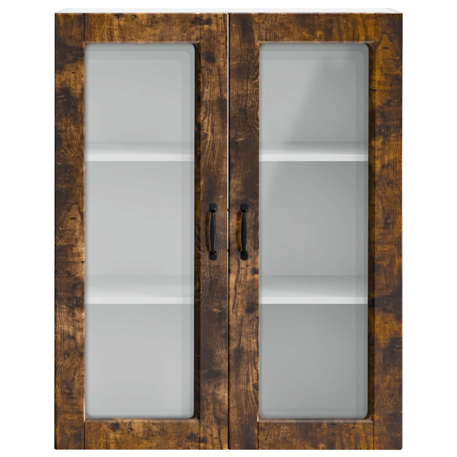Wandglas-Schrank PORTO Geräucherte Eiche 80 x 31 x 100 cm