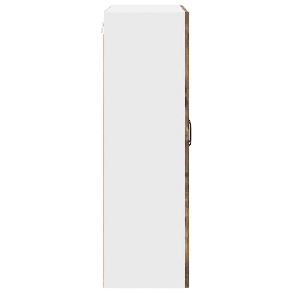 Wandglas-Schrank PORTO Geräucherte Eiche 80 x 31 x 100 cm