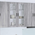 Wandglas-Schrank PORTO Graues Sonoma 80 x 31 x 100 cm