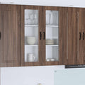 Wandglas-Schrank PORTO Braun Eichen-Optik 80 x 31 x 100 cm