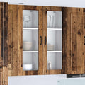 Wandglas-Schrank PORTO Altholz 80 x 31 x 100 cm Holzwerkstoff