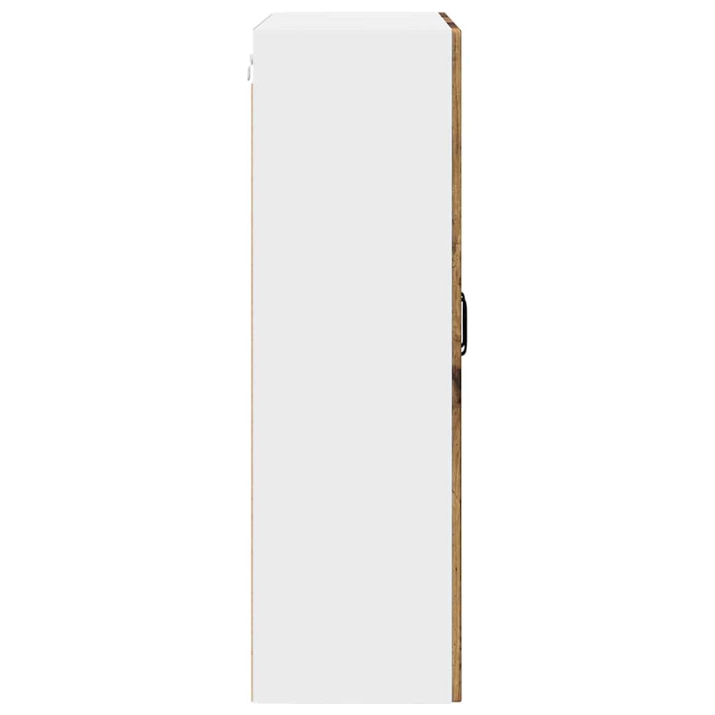 Wandglas-Schrank PORTO Altholz 80 x 31 x 100 cm Holzwerkstoff