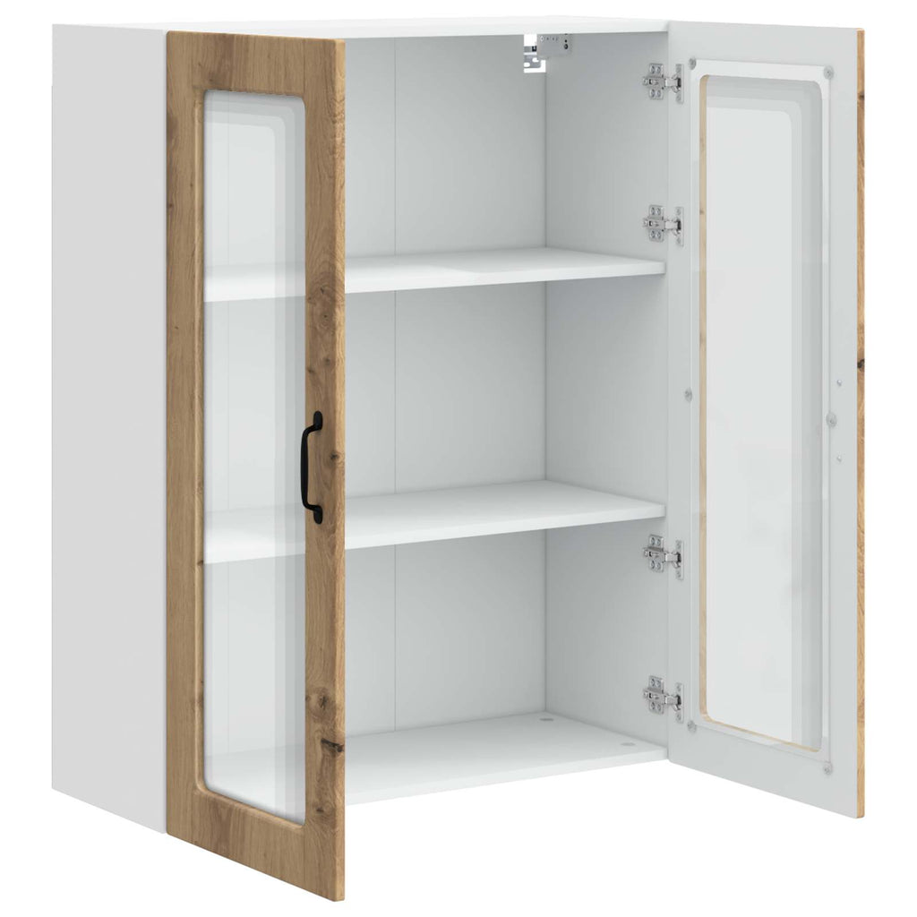 Wandglas-Schrank PORTO Artisan-Eiche 80 x 31 x 100 cm