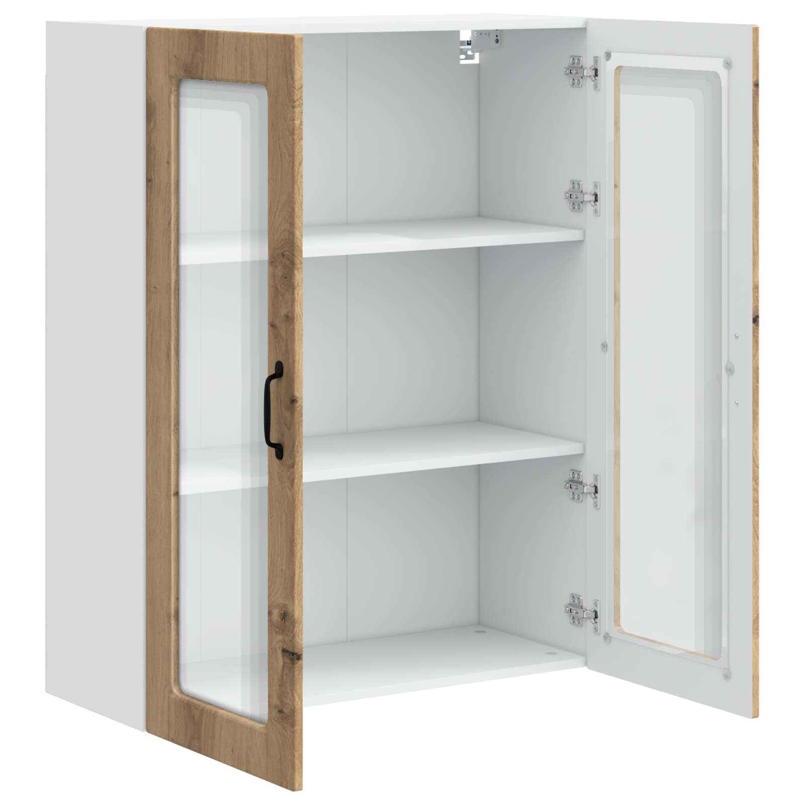 Wandglas-Schrank PORTO Artisan-Eiche 80 x 31 x 100 cm