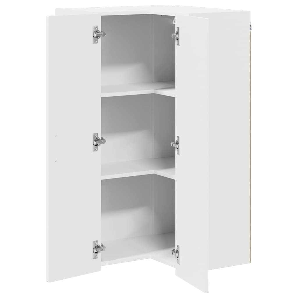 Wand-Eckschrank PORTO Weiß 57 x 57 x 100 cm Holzwerkstoff