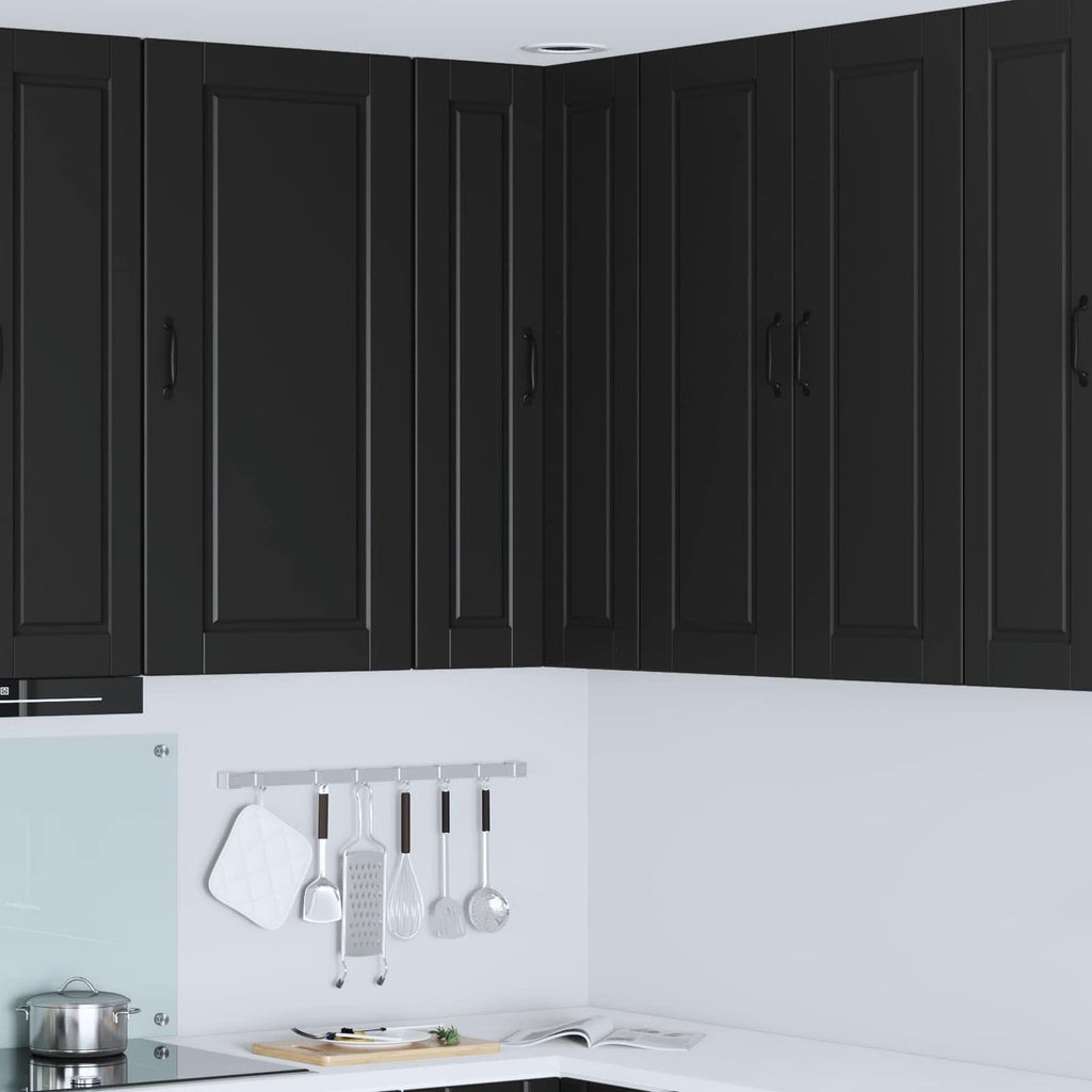 Wand-Eckschrank PORTO Schwarz 57 x 57 x 100 cm Holzwerkstoff