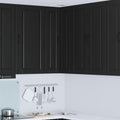 Wand-Eckschrank PORTO Schwarz 57 x 57 x 100 cm Holzwerkstoff