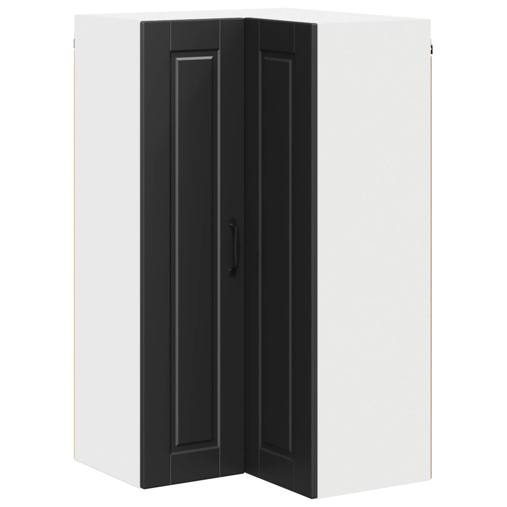 Wand-Eckschrank PORTO Schwarz 57 x 57 x 100 cm Holzwerkstoff