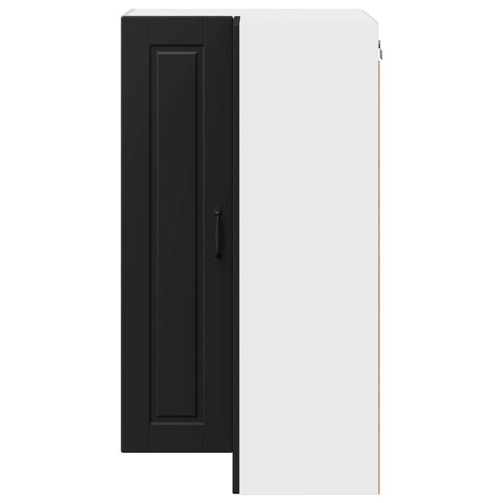 Wand-Eckschrank PORTO Schwarz 57 x 57 x 100 cm Holzwerkstoff