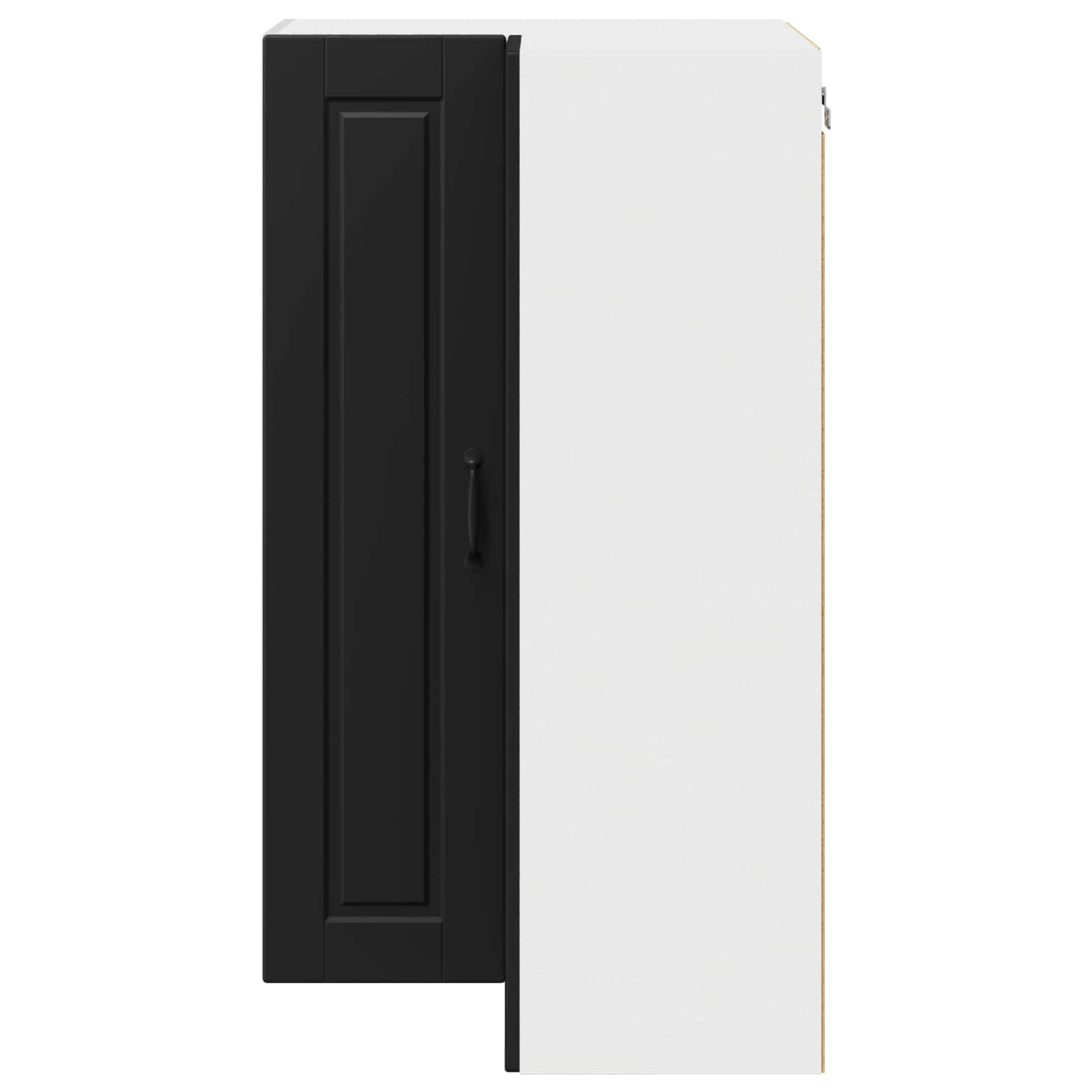 Wand-Eckschrank PORTO Schwarz 57 x 57 x 100 cm Holzwerkstoff