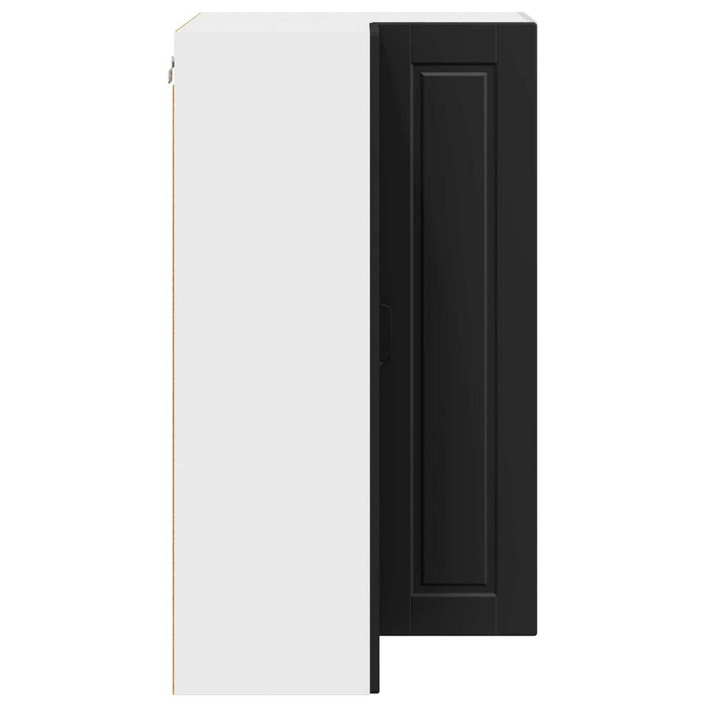 Wand-Eckschrank PORTO Schwarz 57 x 57 x 100 cm Holzwerkstoff
