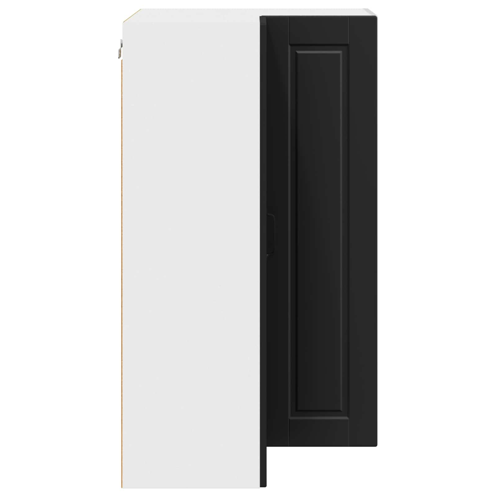 Wand-Eckschrank PORTO Schwarz 57 x 57 x 100 cm Holzwerkstoff