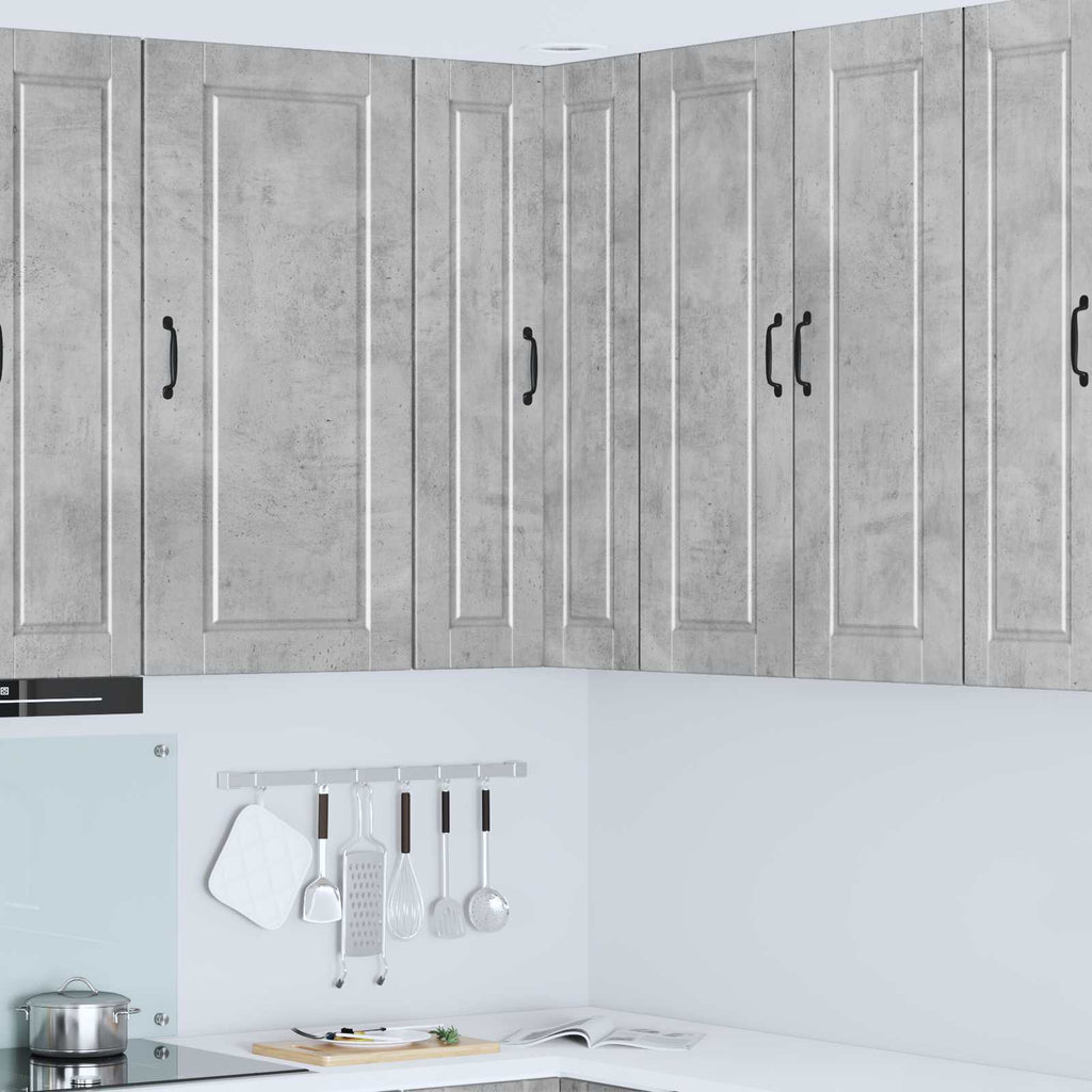 Wand-Eckschrank PORTO Beton Grau 57 x 57 x 100 cm Holzwerkstoff