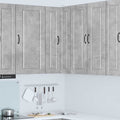 Wand-Eckschrank PORTO Beton Grau 57 x 57 x 100 cm Holzwerkstoff