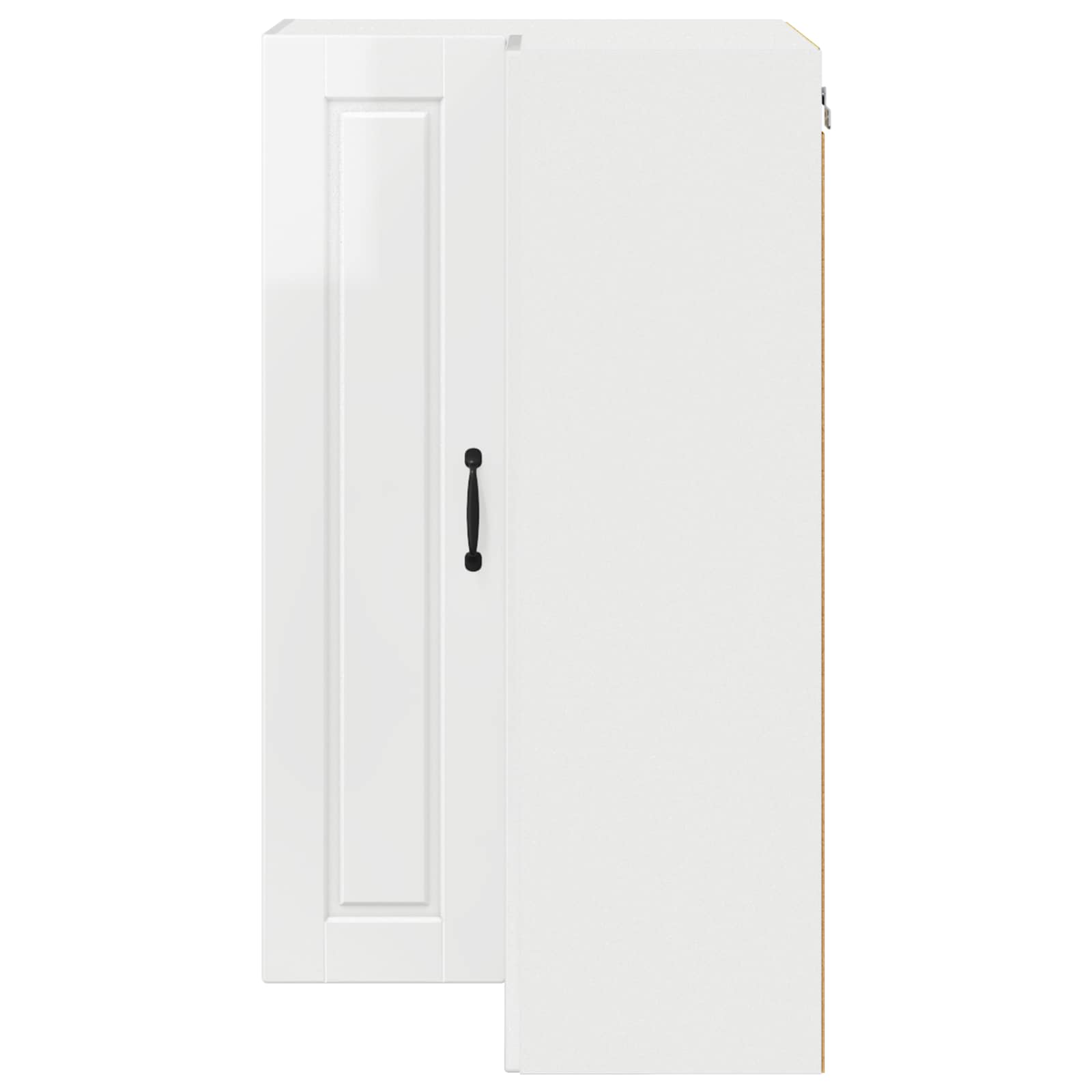 Wand-Eckschrank PORTO Hochglanz Weiß 57 x 57 x 100 cm