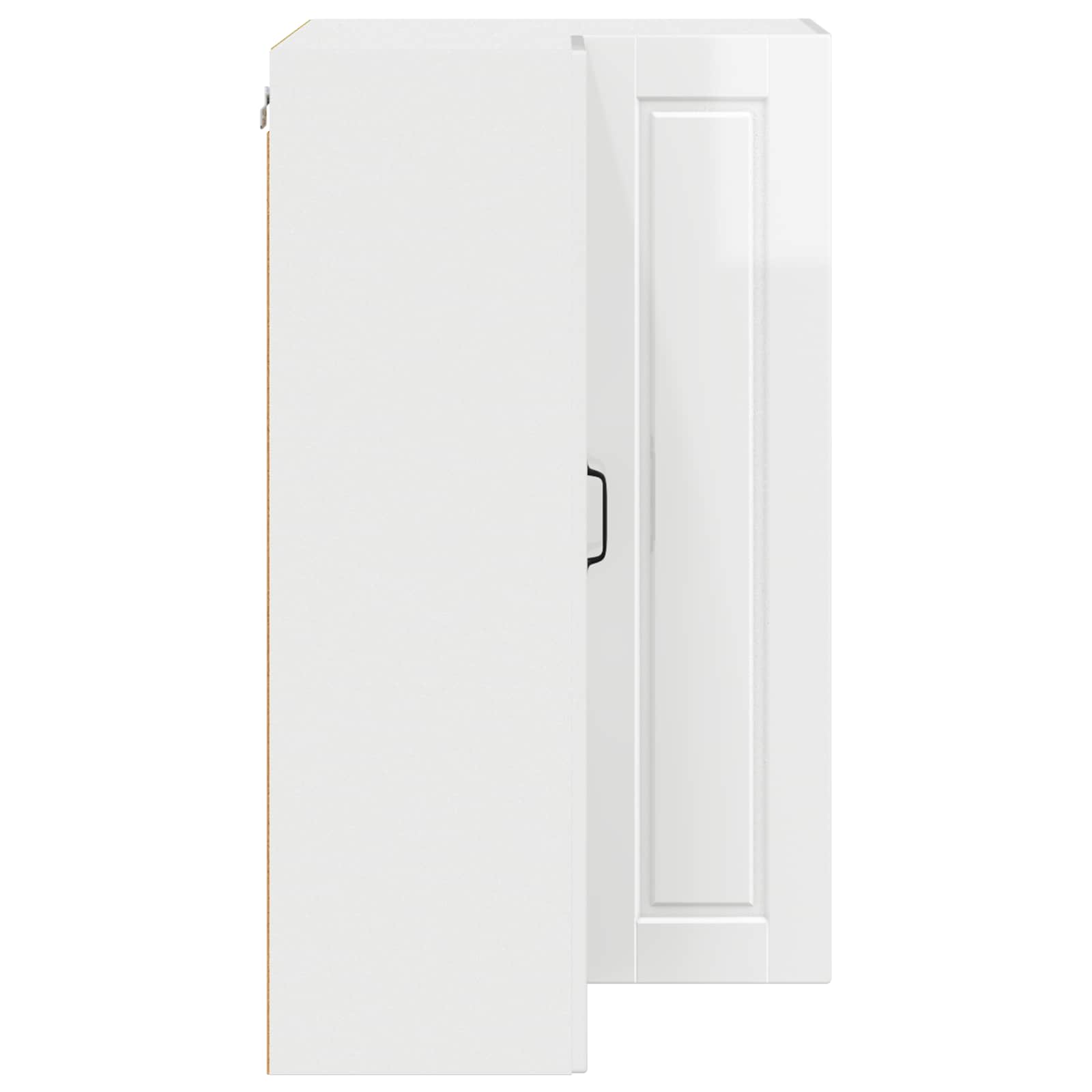 Wand-Eckschrank PORTO Hochglanz Weiß 57 x 57 x 100 cm