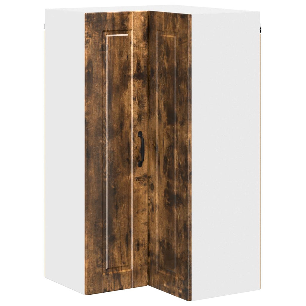 Wand-Eckschrank PORTO Geräucherte Eiche 57 x 57 x 100 cm