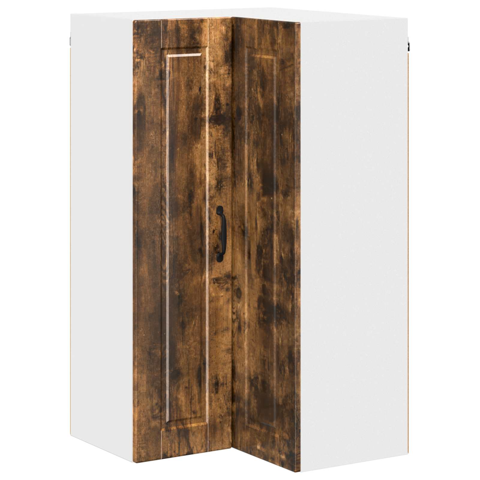 Wand-Eckschrank PORTO Geräucherte Eiche 57 x 57 x 100 cm