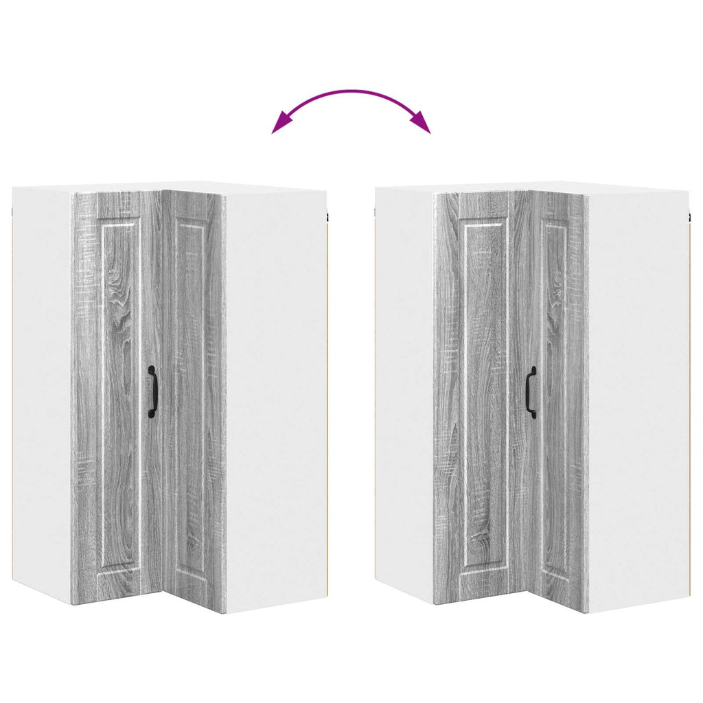 Wand-Eckschrank PORTO Graues Sonoma 57 x 57 x 100 cm