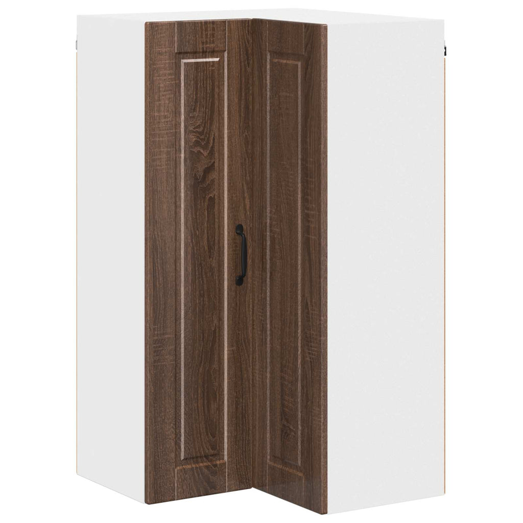 Wand-Eckschrank PORTO Braun Eichen-Optik 57 x 57 x 100 cm