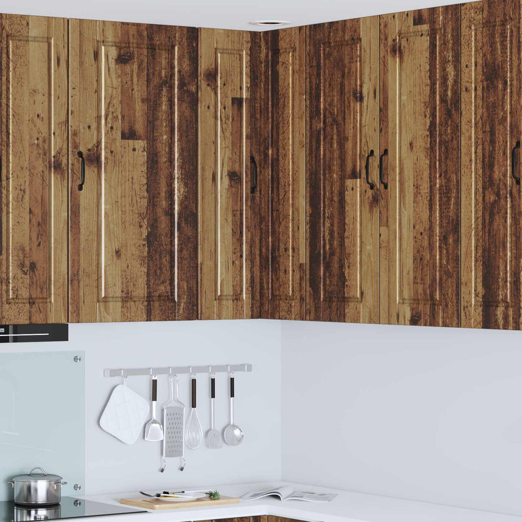 Wand-Eckschrank PORTO Altholz 57 x 57 x 100 cm Holzwerkstoff