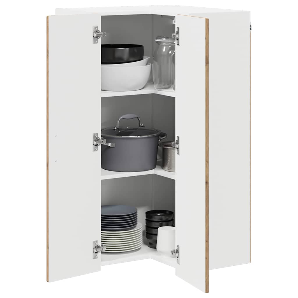 Wand-Eckschrank PORTO Artisan-Eiche 57 x 57 x 100 cm