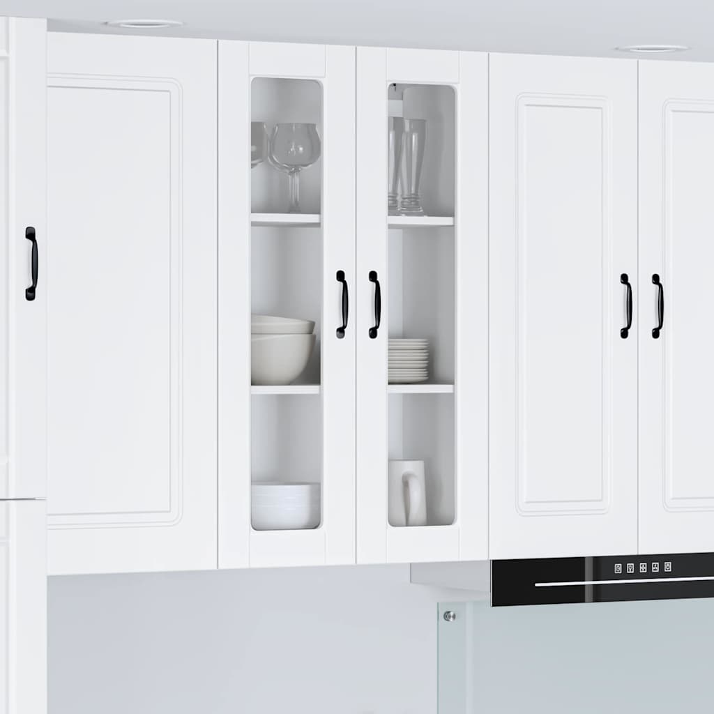 Wandglas-Schrank PORTO Weiß 60 x 31 x 100 cm Holzwerkstoff