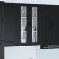 Wandglas-Schrank PORTO Schwarz 60 x 31 x 100 cm Holzwerkstoff