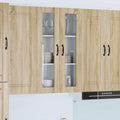 Wandglas-Schrank PORTO Sonoma-Eiche 60 x 31 x 100 cm