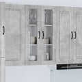Wandglas-Schrank PORTO Beton Grau 60 x 31 x 100 cm