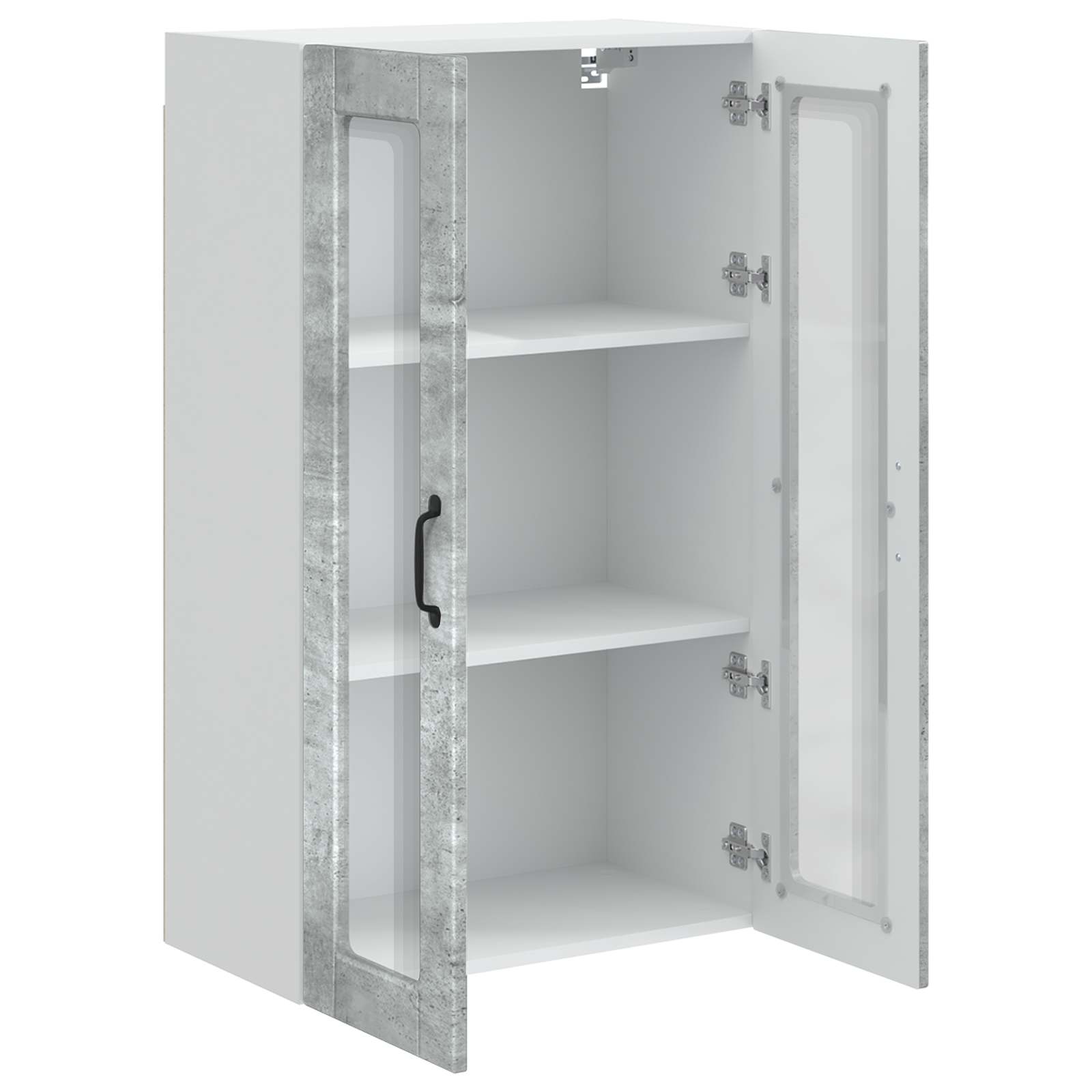 Wandglas-Schrank PORTO Beton Grau 60 x 31 x 100 cm
