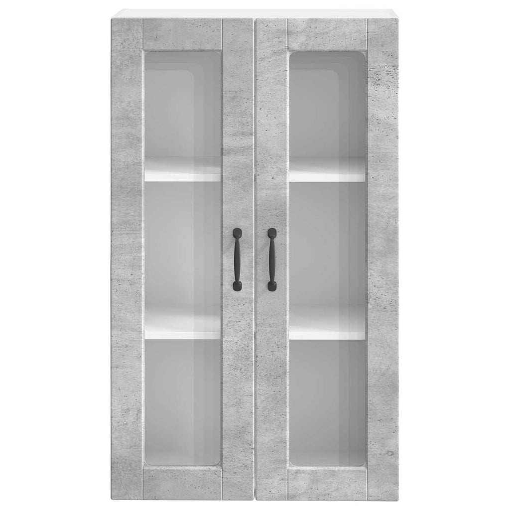 Wandglas-Schrank PORTO Beton Grau 60 x 31 x 100 cm