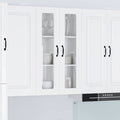 Wandglas-Schrank PORTO Hochglanz Weiß 60 x 31 x 100 cm