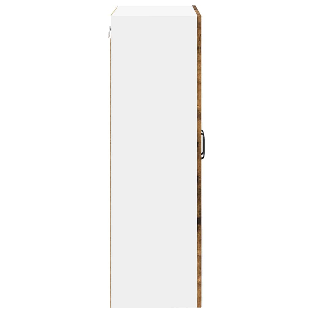 Wandglas-Schrank PORTO Geräucherte Eiche 60 x 31 x 100 cm