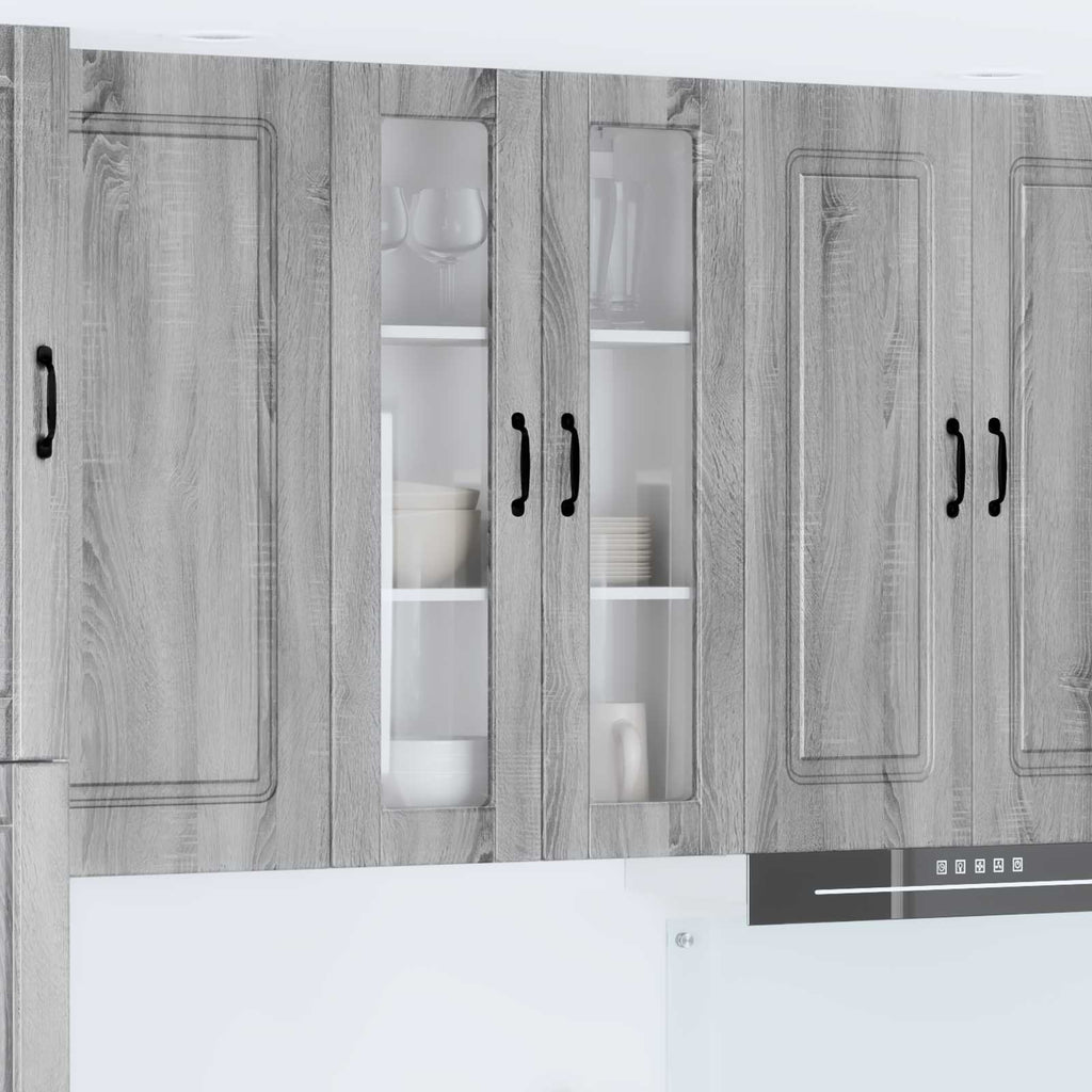 Wandglas-Schrank PORTO Graues Sonoma 60 x 31 x 100 cm