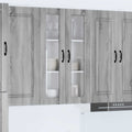 Wandglas-Schrank PORTO Graues Sonoma 60 x 31 x 100 cm