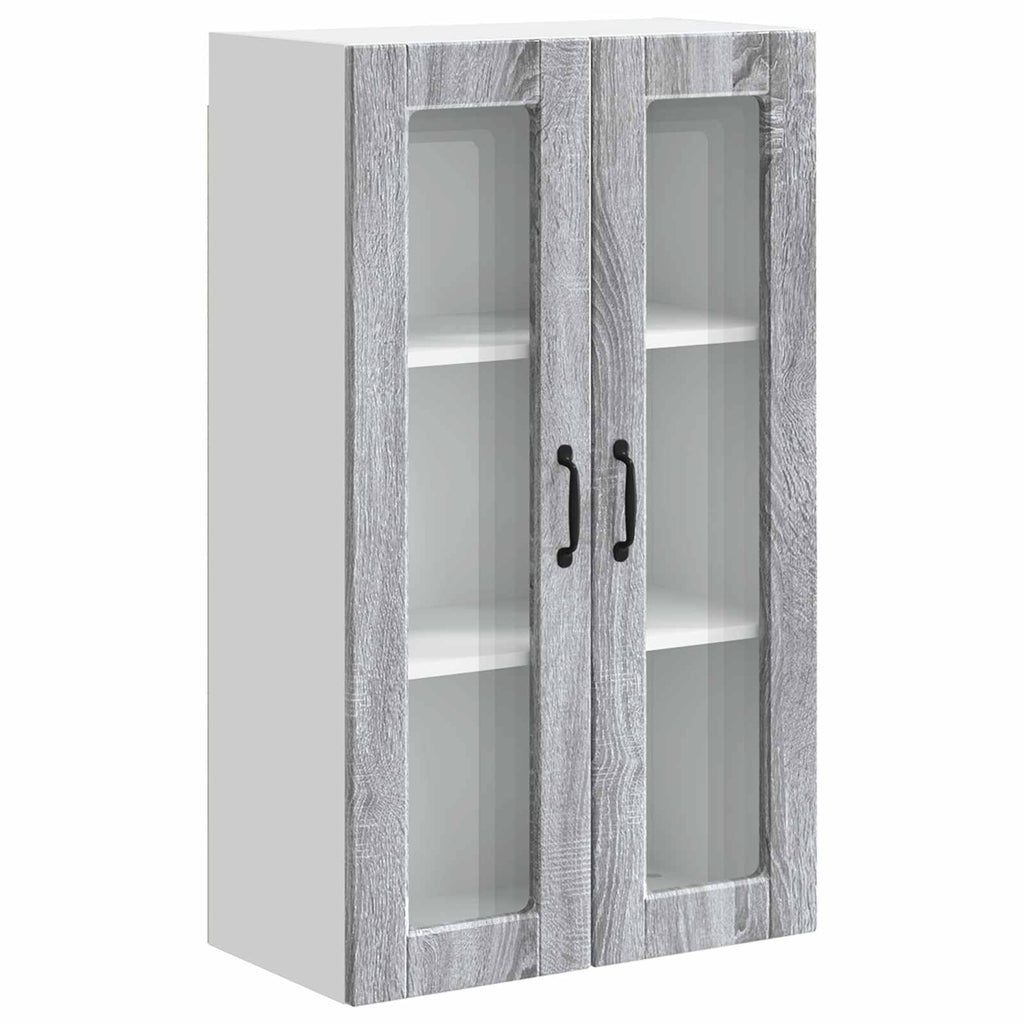 Wandglas-Schrank PORTO Graues Sonoma 60 x 31 x 100 cm