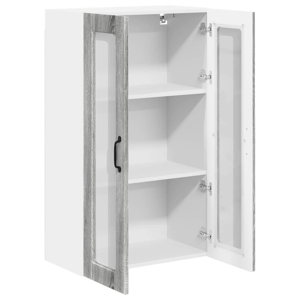 Wandglas-Schrank PORTO Graues Sonoma 60 x 31 x 100 cm