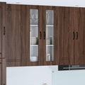 Wandglas-Schrank PORTO Braun Eichen-Optik 60 x 31 x 100 cm
