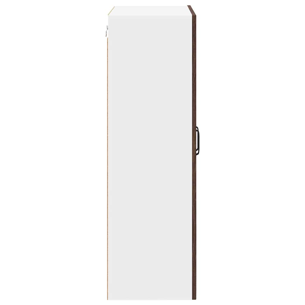 Wandglas-Schrank PORTO Braun Eichen-Optik 60 x 31 x 100 cm