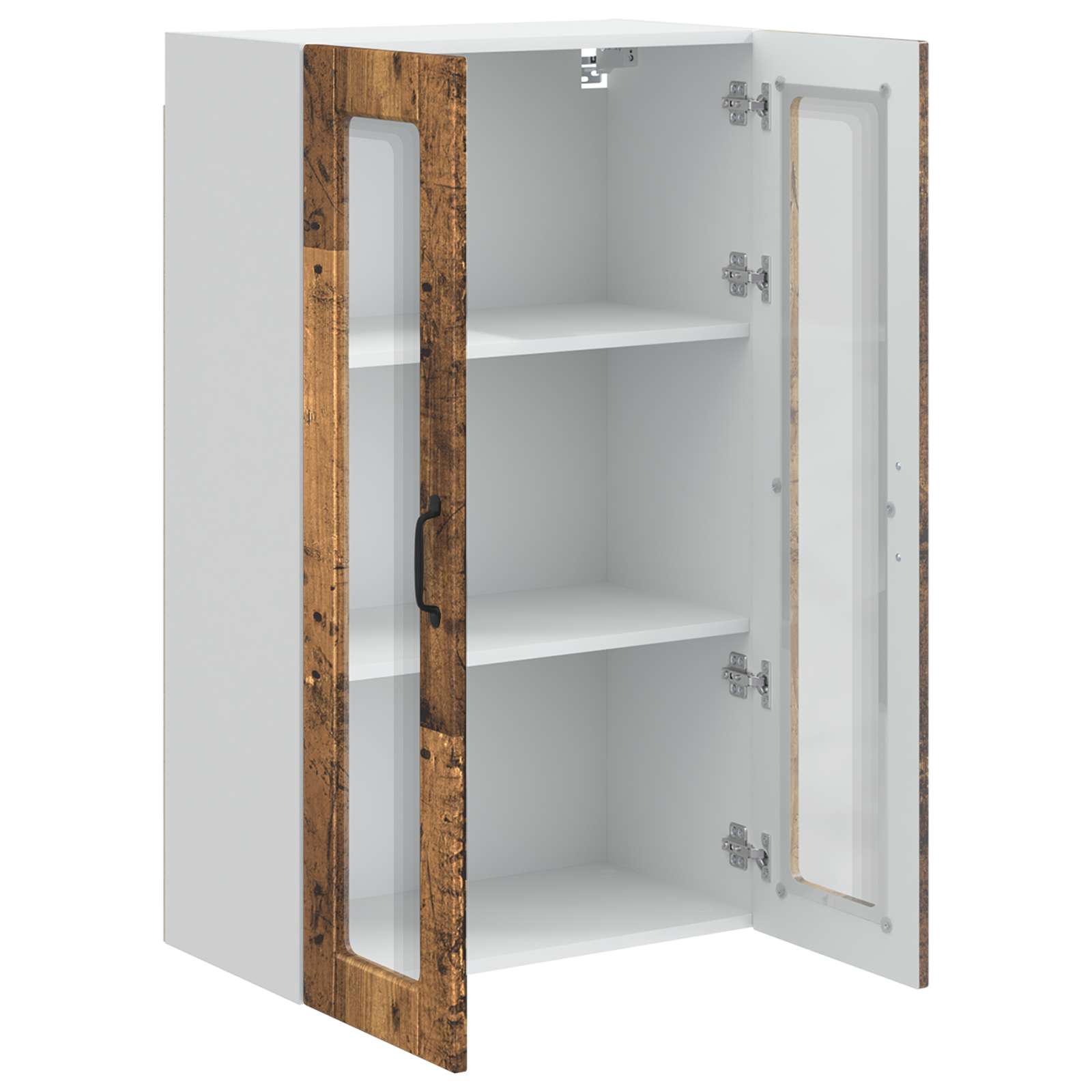 Wandglas-Schrank PORTO Altholz 60 x 31 x 100 cm Holzwerkstoff