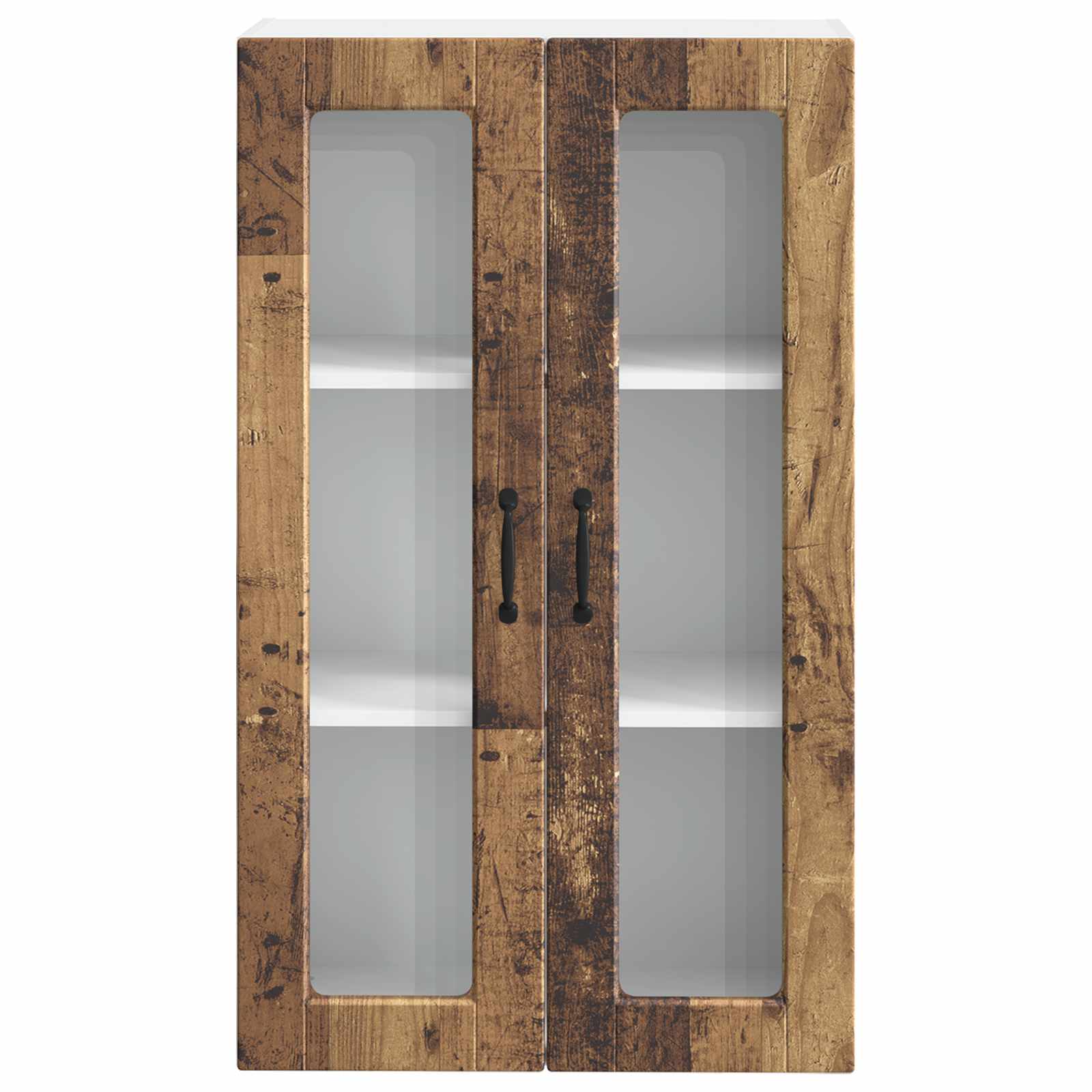 Wandglas-Schrank PORTO Altholz 60 x 31 x 100 cm Holzwerkstoff