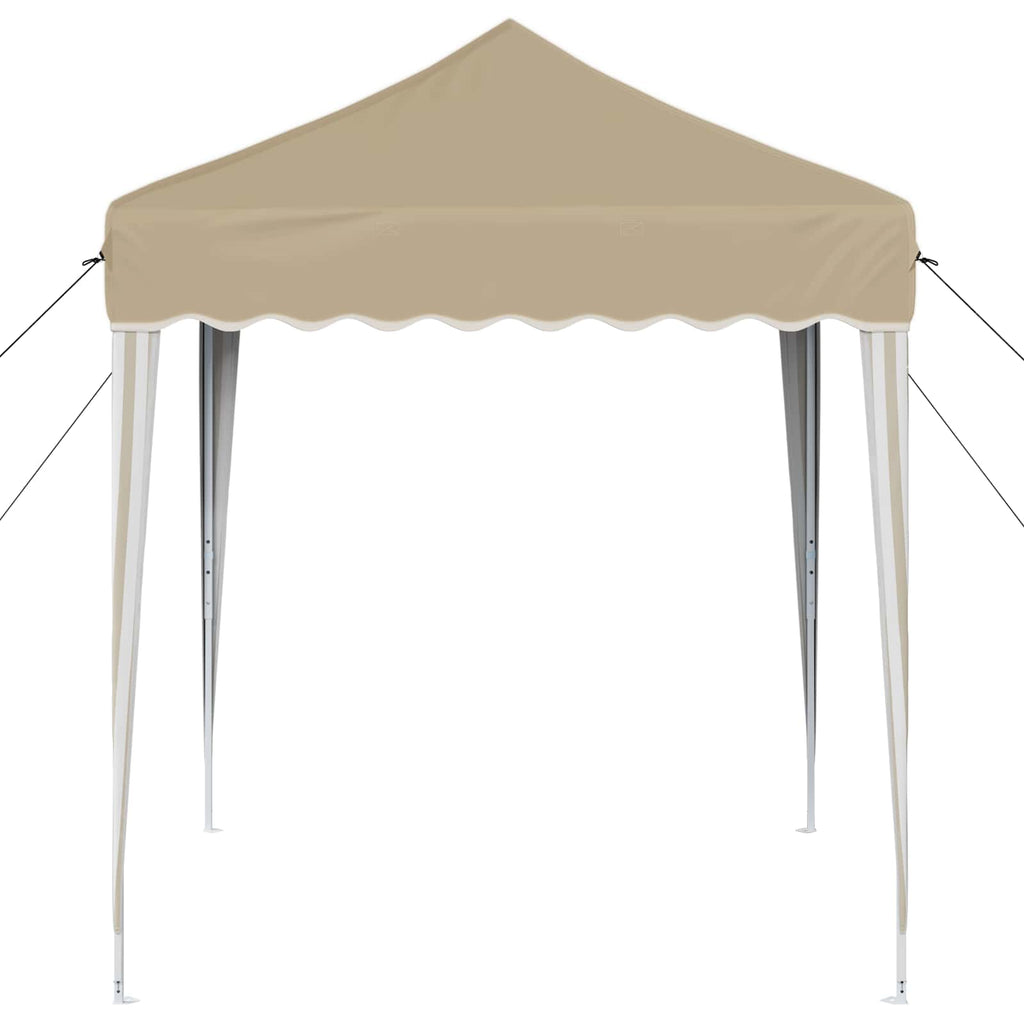 Pop-up Partyzelt 195 x 195 x 245 cm Creme Oxford-Stoff