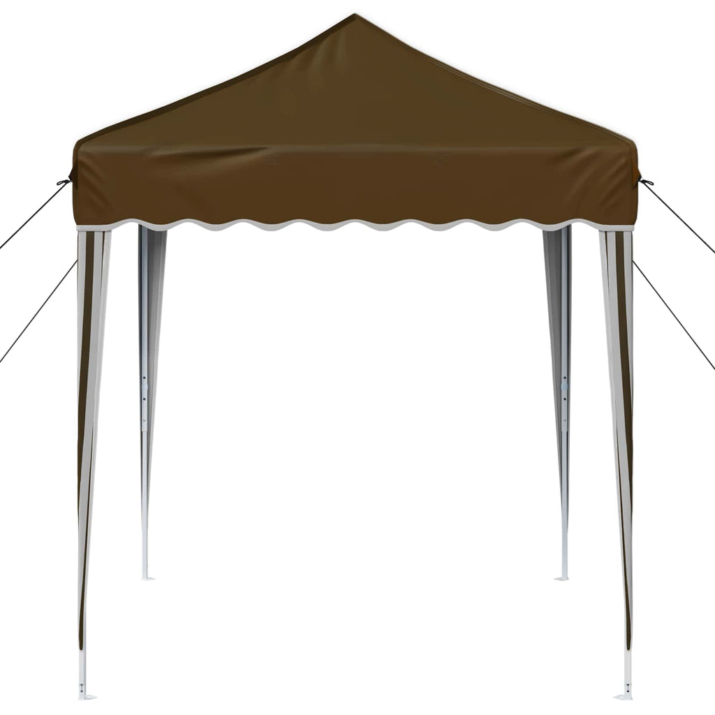 Pop-up Partyzelt 195 x 195 x 245 cm Taupe Oxford-Stoff