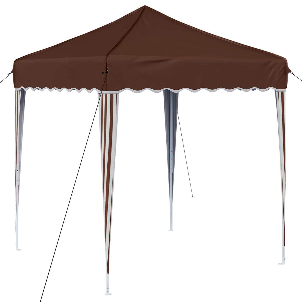 Pop-up Partyzelt 195 x 195 x 245 cm Braun Oxford-Stoff