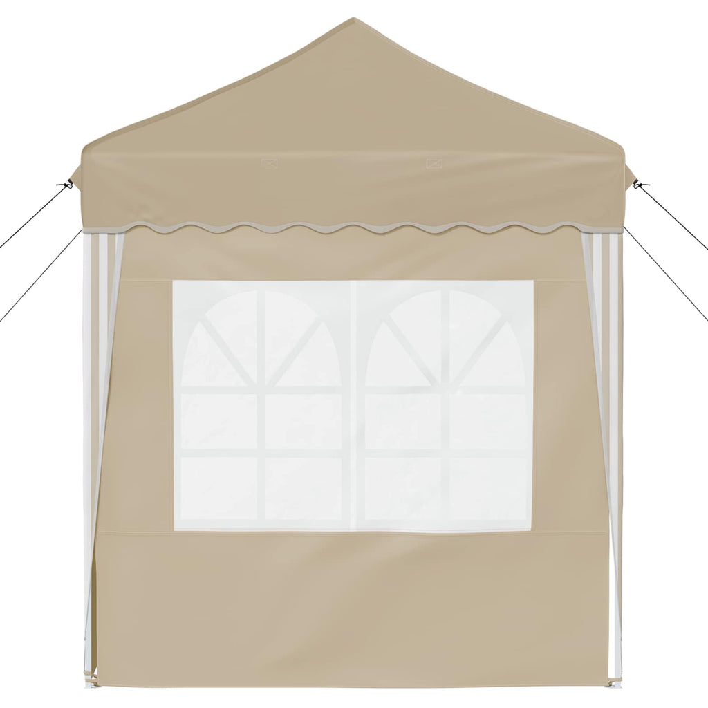 Pop-up Partyzelt 195 x 195 x 245 cm Creme Oxford-Stoff