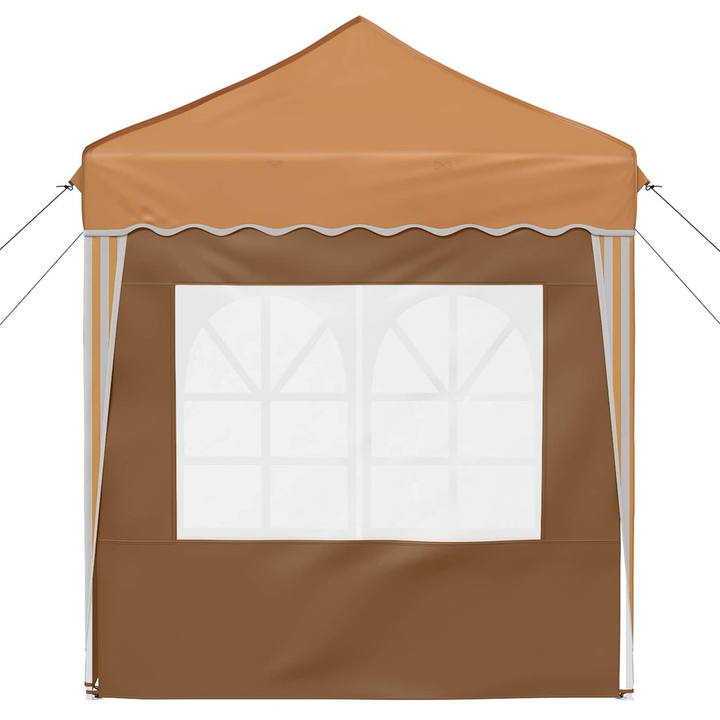 Pop-up Partyzelt 195 x 195 x 245 cm Beige Oxford-Stoff